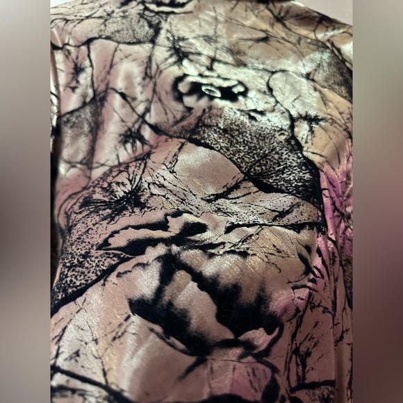 Vintage Nueva Abstract Metallic Blazer Top – Size 10 - Picture 6 of 6